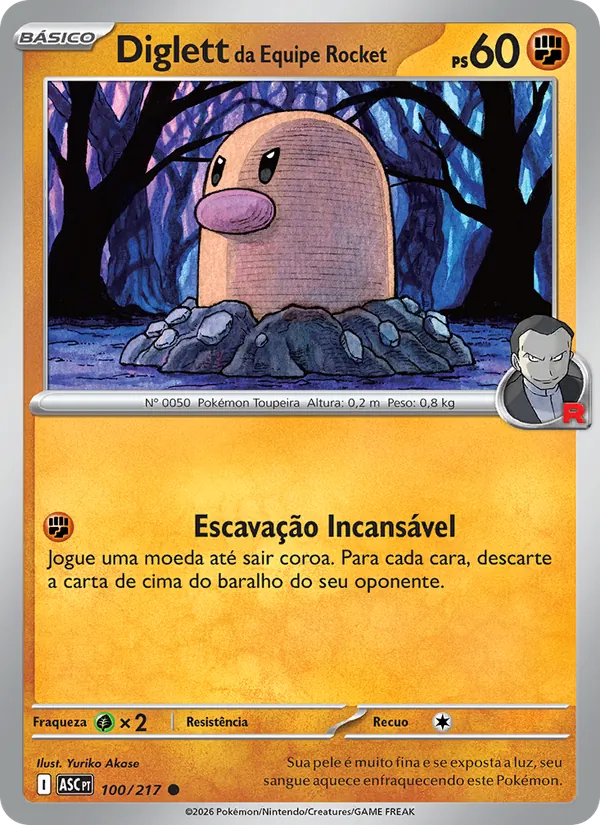 Diglett da Equipe Rocket – Heróis Excelsos 100