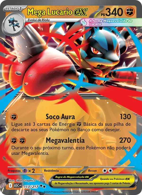 Mega Lucario ex – Heróis Excelsos 113