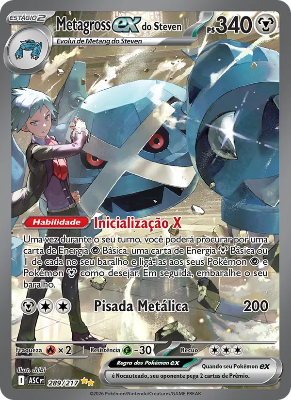 Metagross ex do Steven – Heróis Excelsos 289