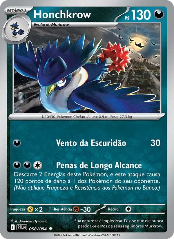 Honchkrow – Fogo Fantasmagórico 58
