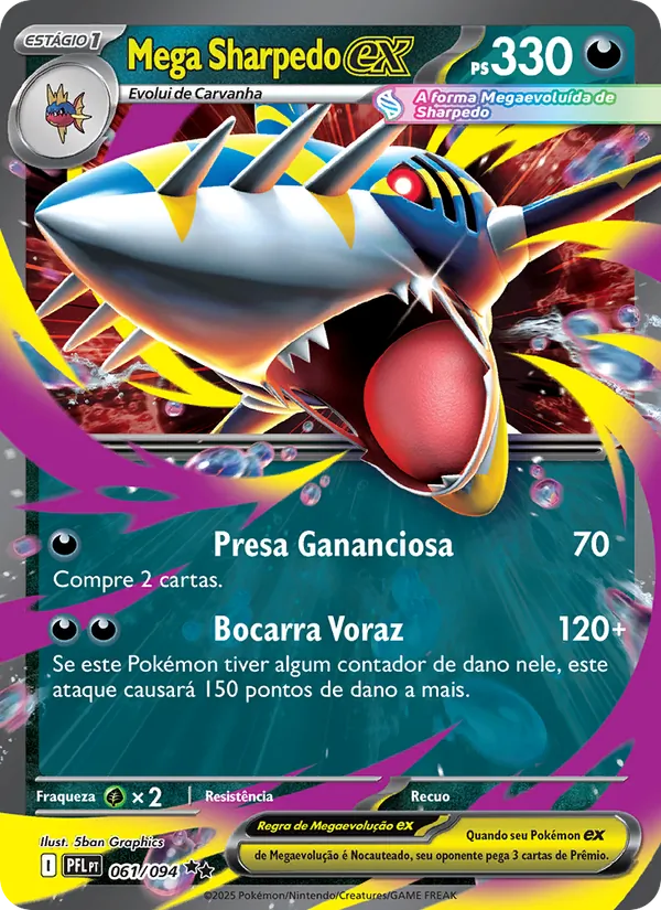 Mega Sharpedo ex – Fogo Fantasmagórico 61