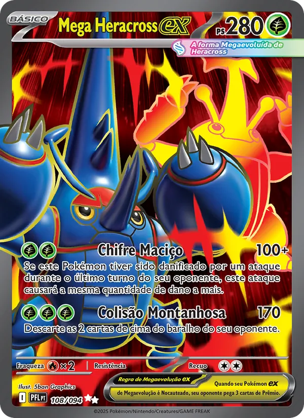 Mega Heracross ex – Fogo Fantasmagórico 108
