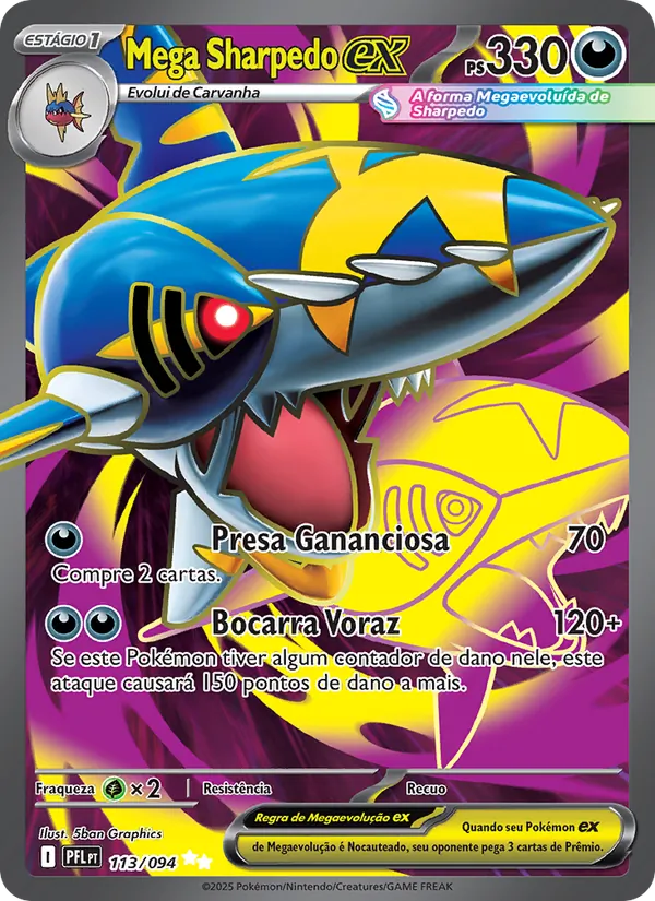 Mega Sharpedo ex – Fogo Fantasmagórico 113