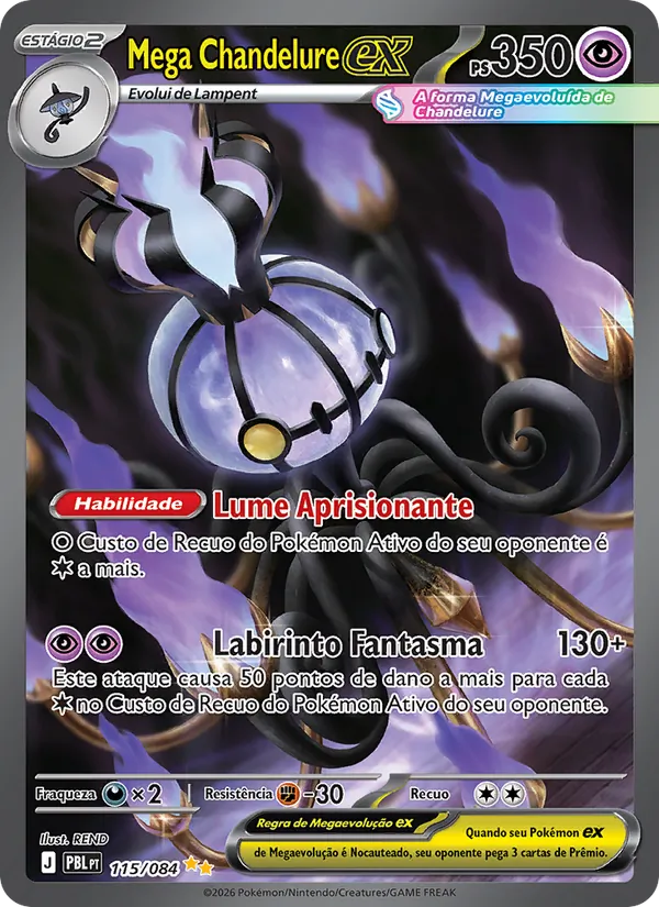 Mega Chandelure ex – Escuridão Absoluta 115