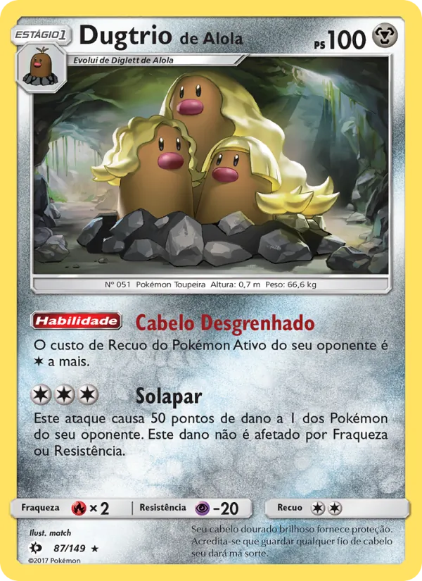 Dugtrio de Alola – Sol e Lua 87
