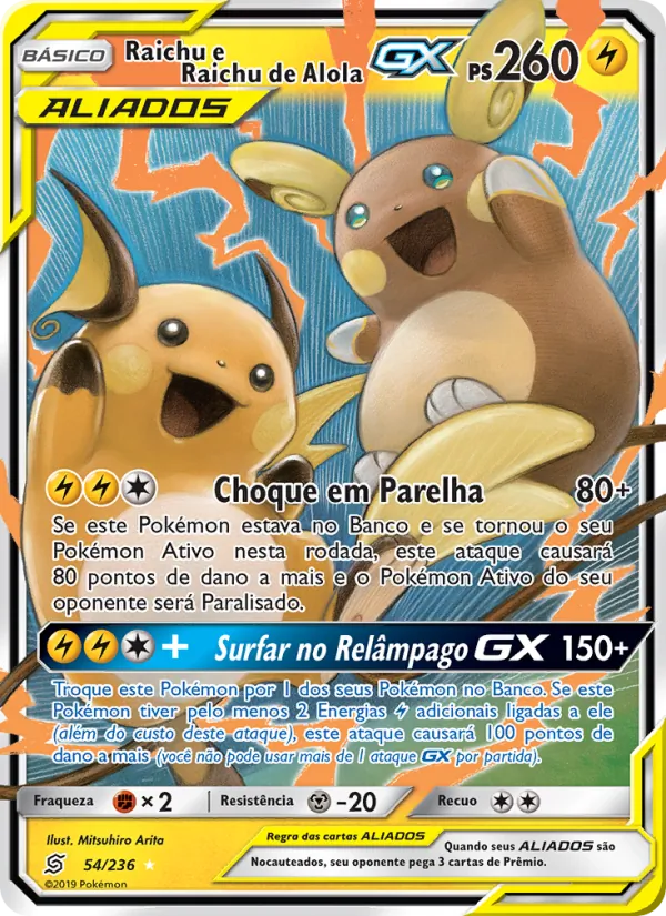Raichu e Raichu de Alola GX – Sintonia Mental 54