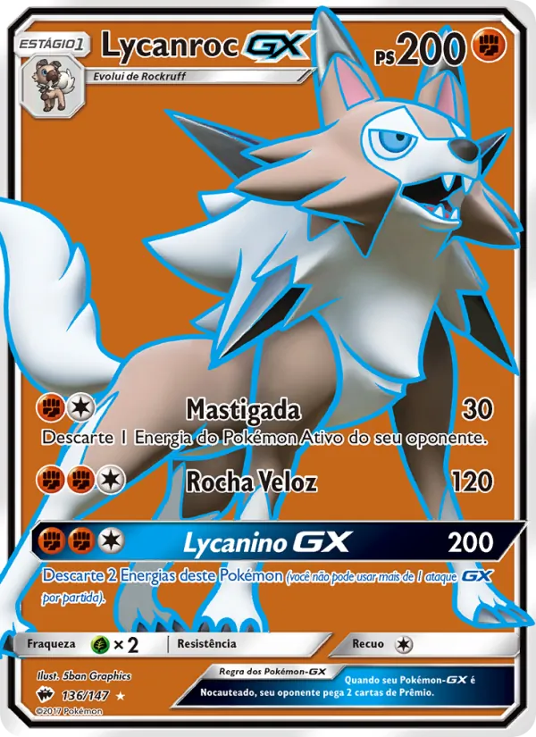 Lycanroc GX – Sombras Ardentes 136