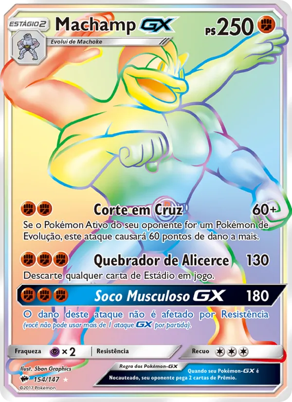 Machamp GX – Sombras Ardentes 154