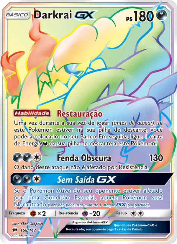 Darkrai GX – Sombras Ardentes 158