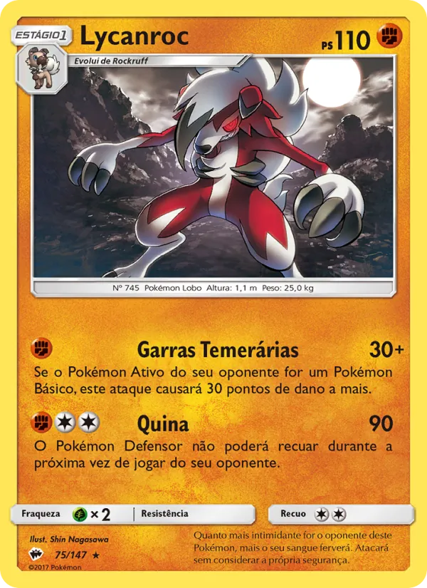 Lycanroc – Sombras Ardentes 75