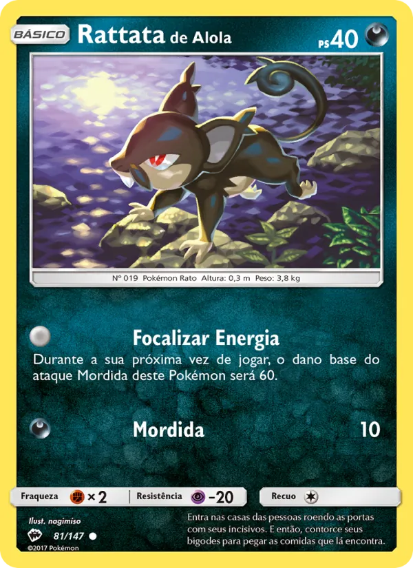 Rattata de Alola – Sombras Ardentes 81