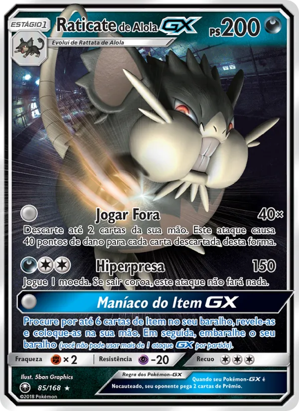 Raticate de Alola GX – Tempestade Celestial 85