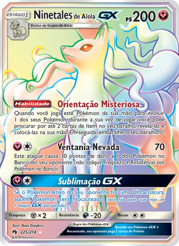 Ninetales de Alola GX – Trovões Perdidos 225