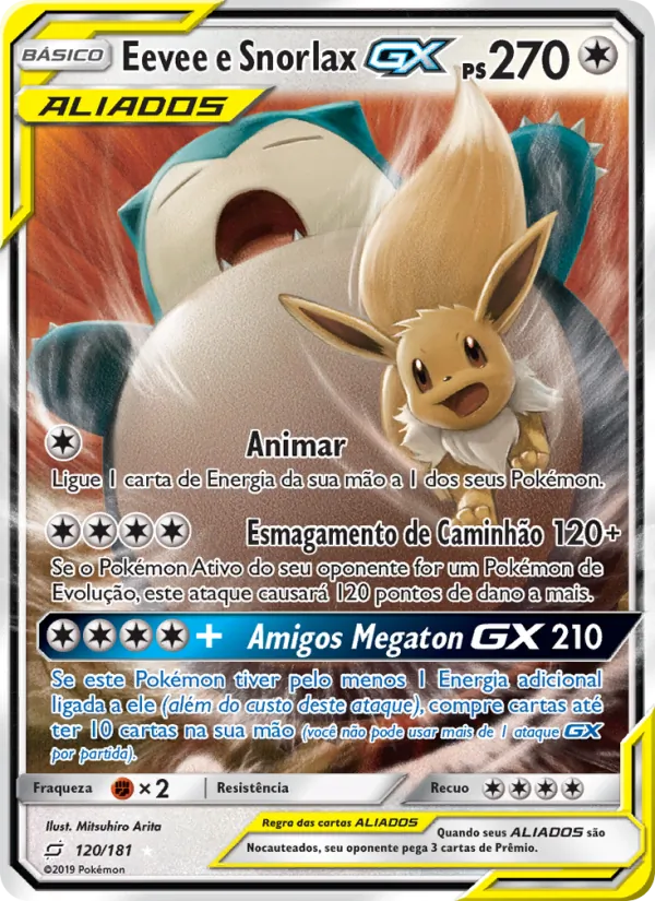 Eevee e Snorlax GX – União de Aliados 120