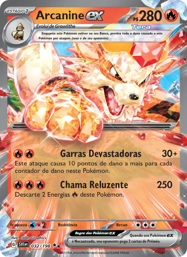 Arcanine ex – Escarlate e Violeta 32