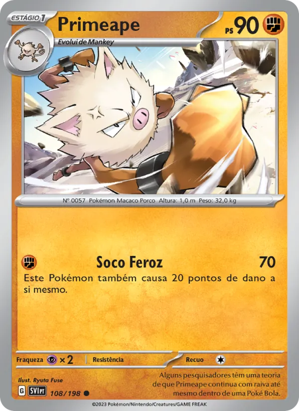 Primeape – Escarlate e Violeta 108