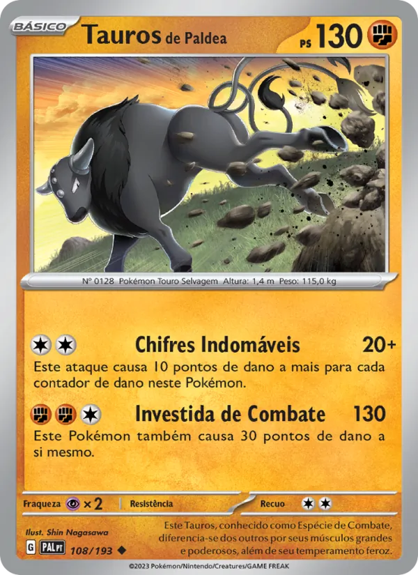 Tauros de Paldea – Evoluções em Paldea 108