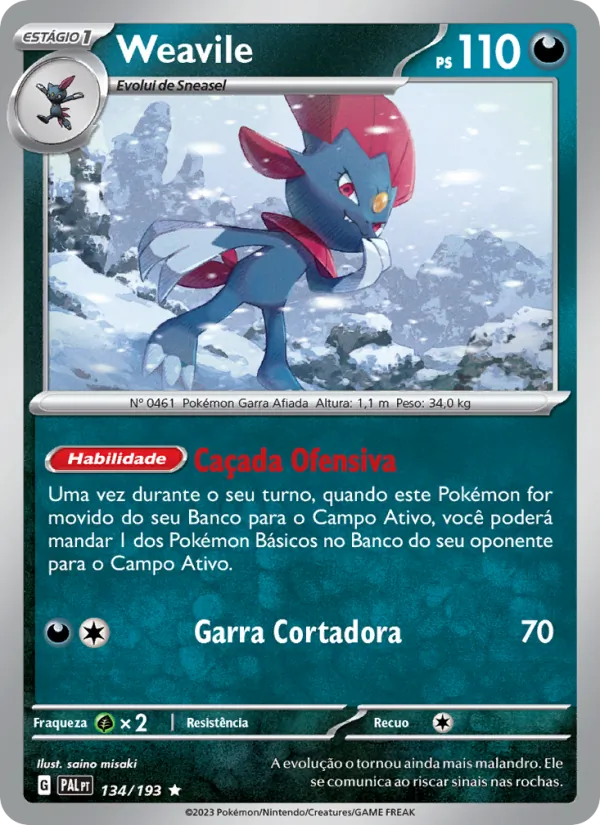 Weavile – Evoluções em Paldea 134