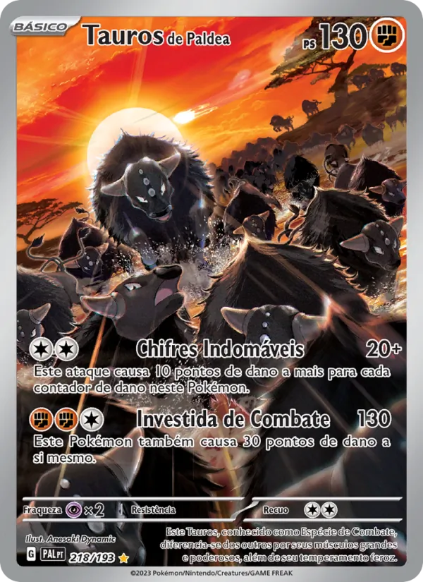 Tauros de Paldea – Evoluções em Paldea 218