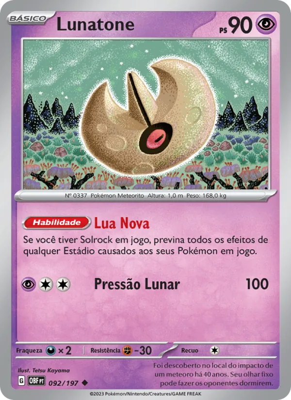 Lunatone – Obsidiana em Chamas 92