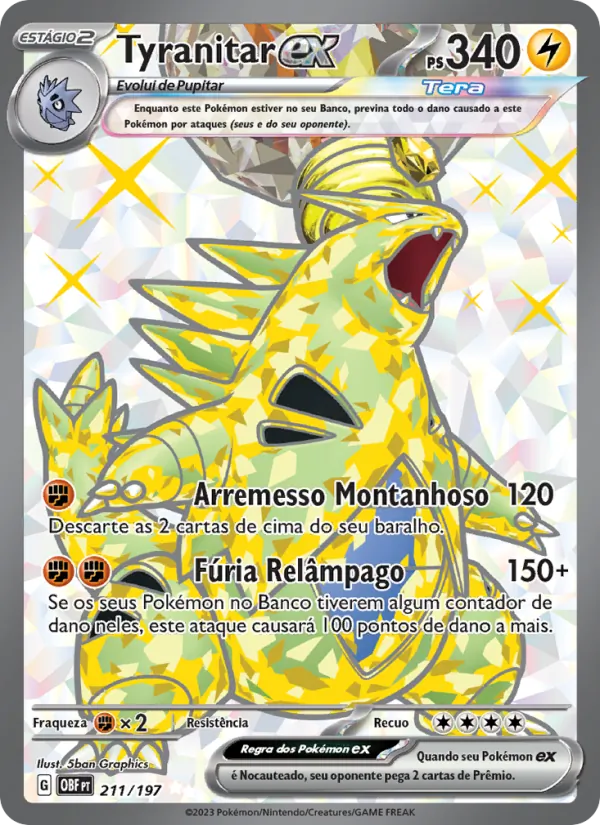 Tyranitar ex – Obsidiana em Chamas 211