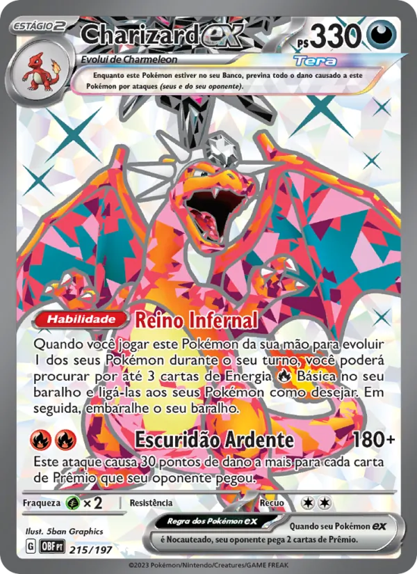 Charizard ex – Obsidiana em Chamas 215