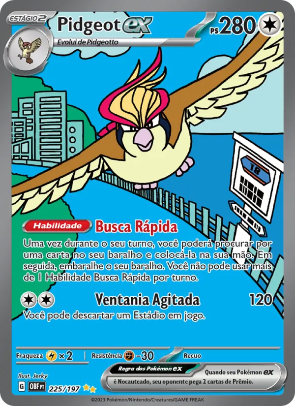 Pidgeot ex – Obsidiana em Chamas 225