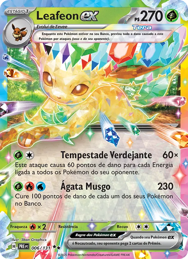 Leafeon ex – Evoluções Prismáticas 6