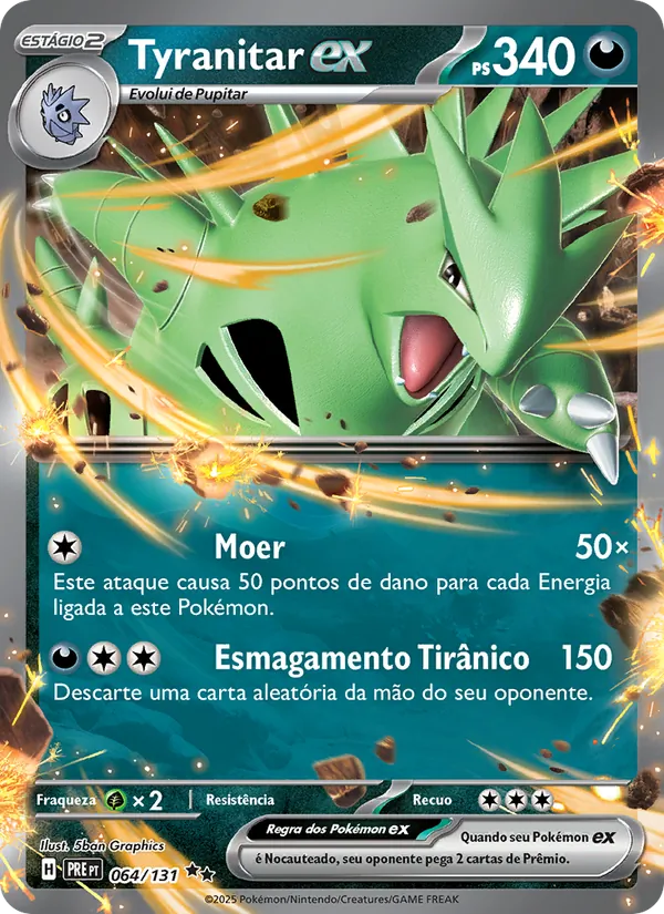 Tyranitar ex – Evoluções Prismáticas 64