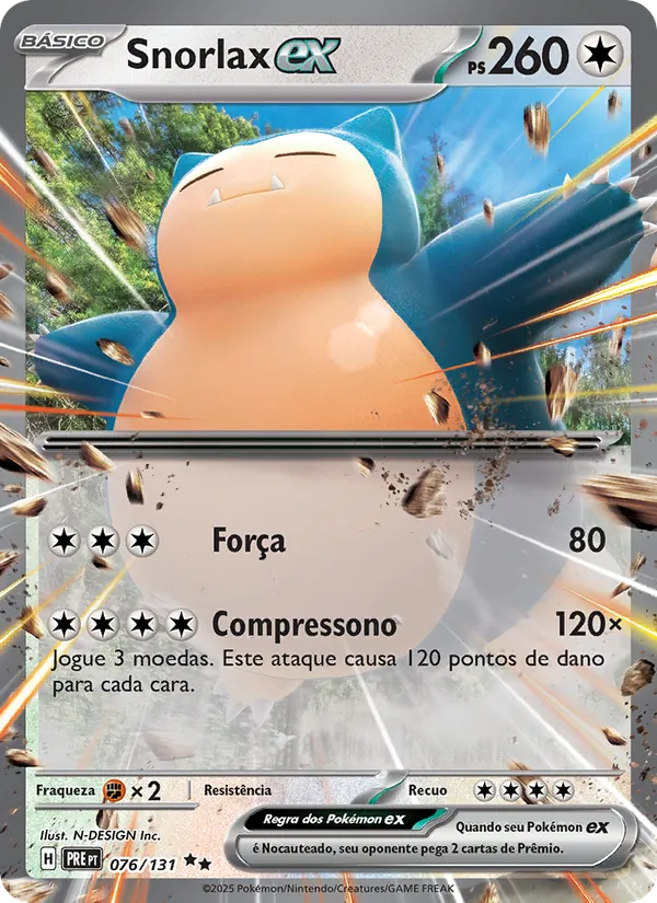 Snorlax ex – Evoluções Prismáticas 76