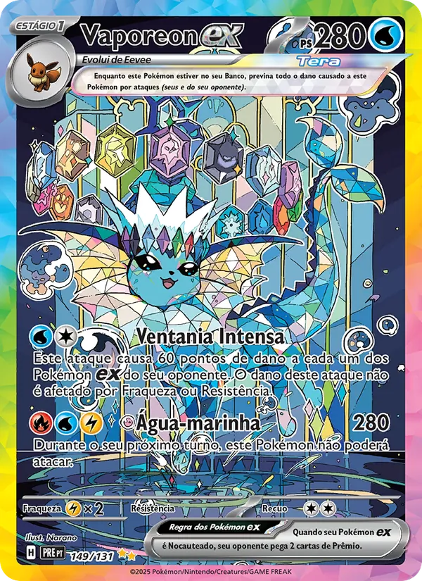 Vaporeon ex – Evoluções Prismáticas 149