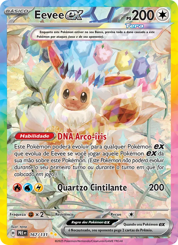 Eevee ex – Evoluções Prismáticas 167
