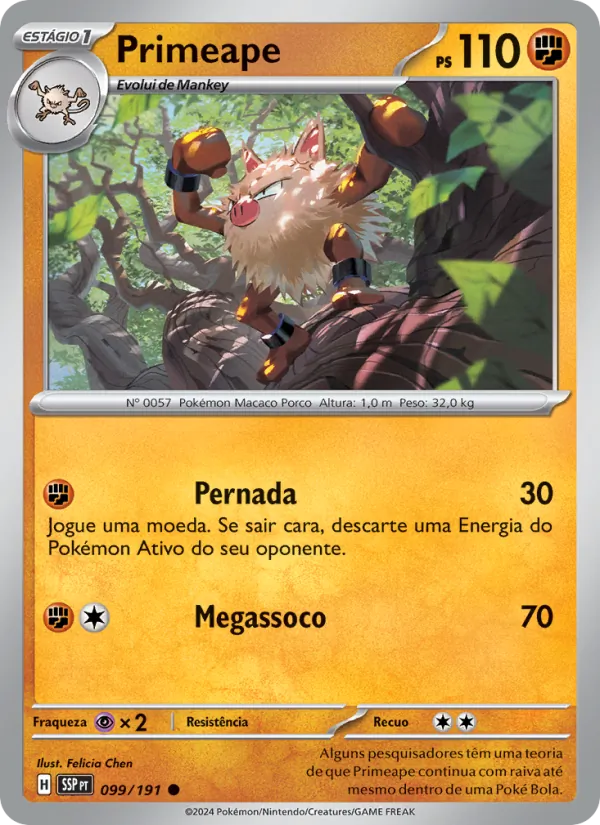 Primeape – Fagulhas Impetuosas 99