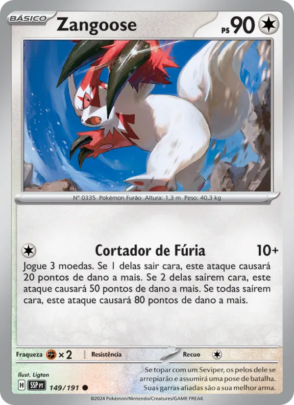 Zangoose – Fagulhas Impetuosas 149