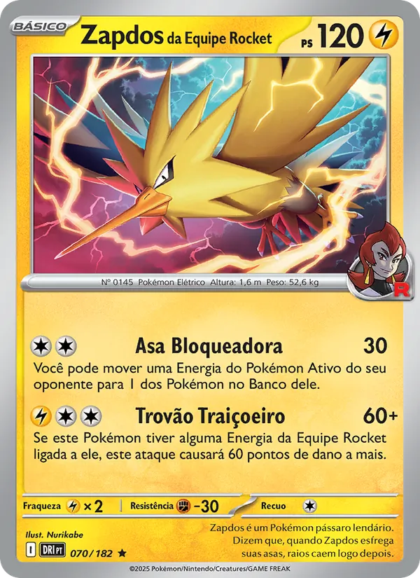 Zapdos da Equipe Rocket – Rivais Predestinados 70