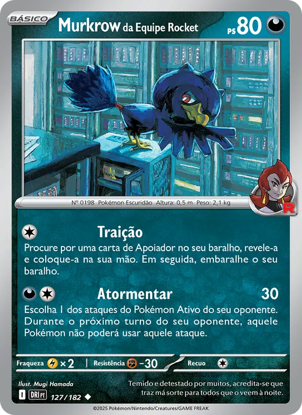 Murkrow da Equipe Rocket – Rivais Predestinados 127