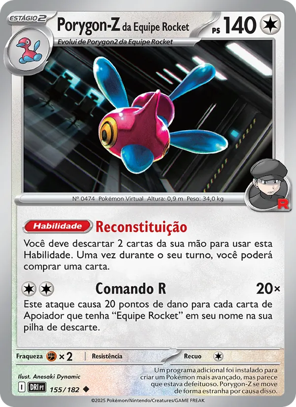Porygon-Z da Equipe Rocket – Rivais Predestinados 155