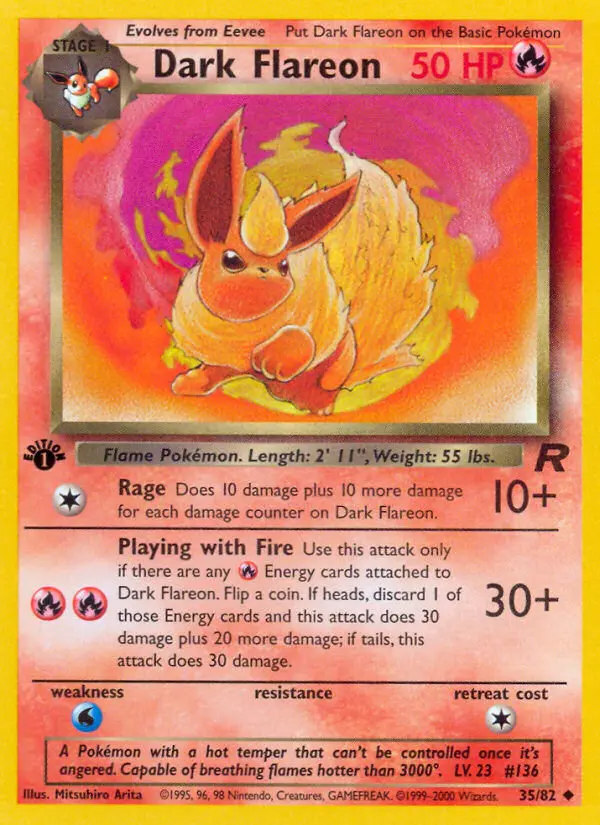 Dunkles Flamara – Team Rocket 35