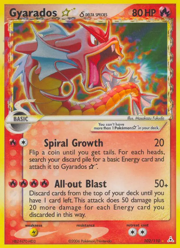 Garados ☆ δ – EX Holon Phantoms 102
