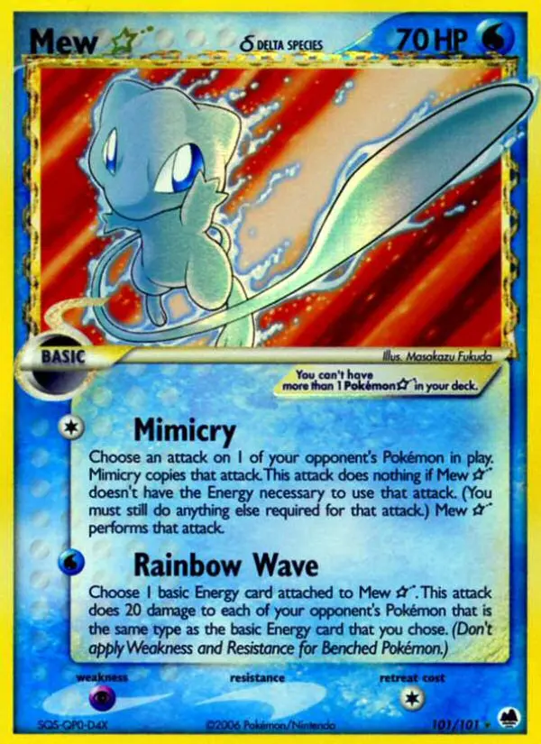 Mew ☆ δ – EX Dragon Frontiers 101