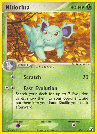 Nidorina – EX Feuerrot & Blattgrün 40