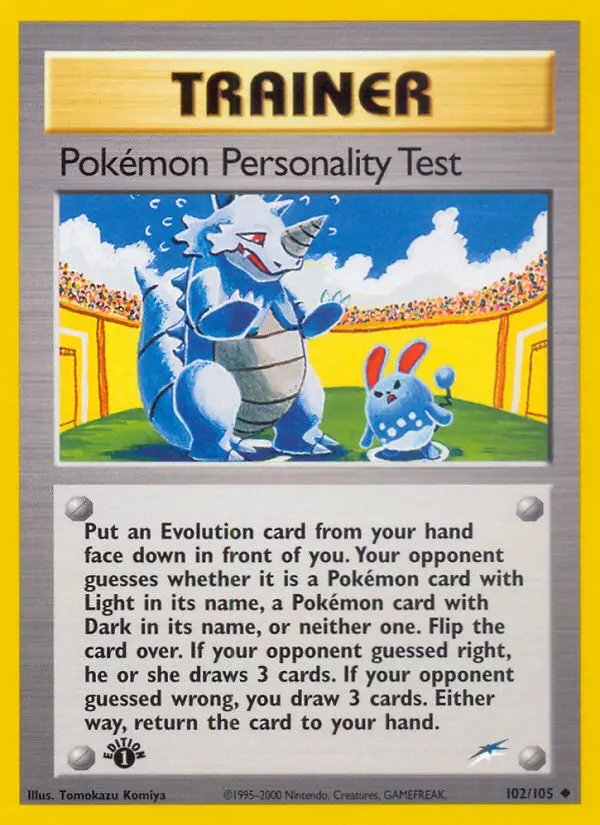 Pokémon-Persönlichkeitstest – Neo Destiny 102