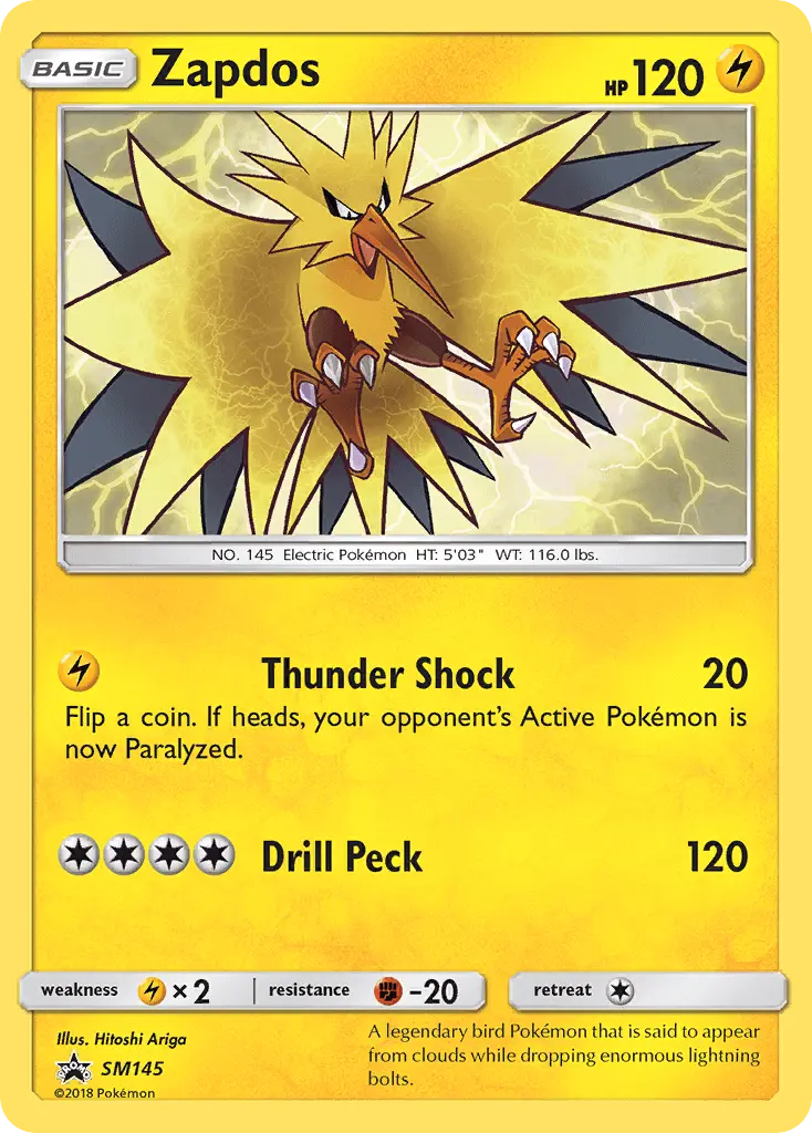 Zapdos – SL Cartas de promoción SM145