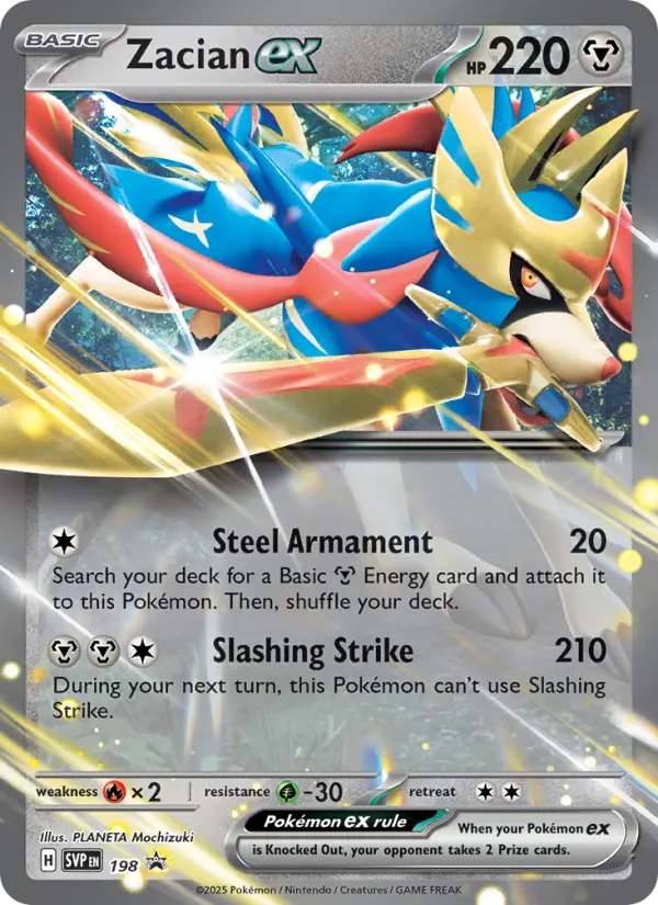 Zacian ex – SVP Black Star Promos 198