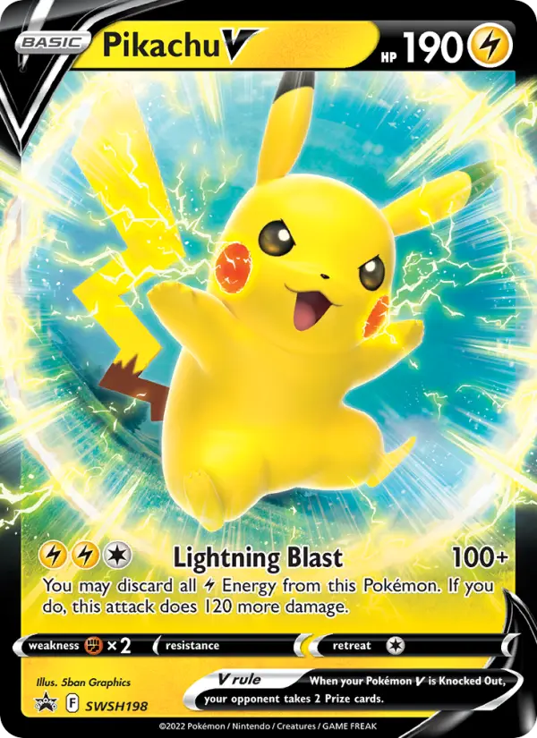 Pikachu V – Cartas de promoción ESES SWSH198