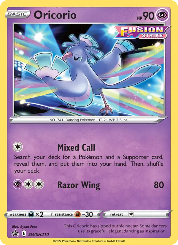 Oricorio – Cartas de promoción ESES SWSH210