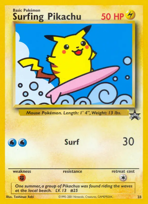 Pikachu surfeur – Wizards Black Star Promos 28