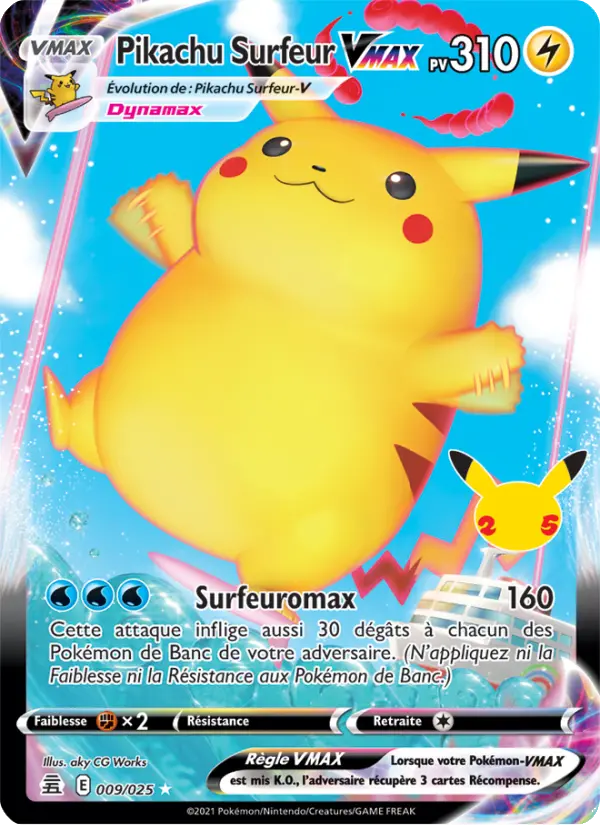 Pikachu Surfeur-VMAX – Célébrations 9A