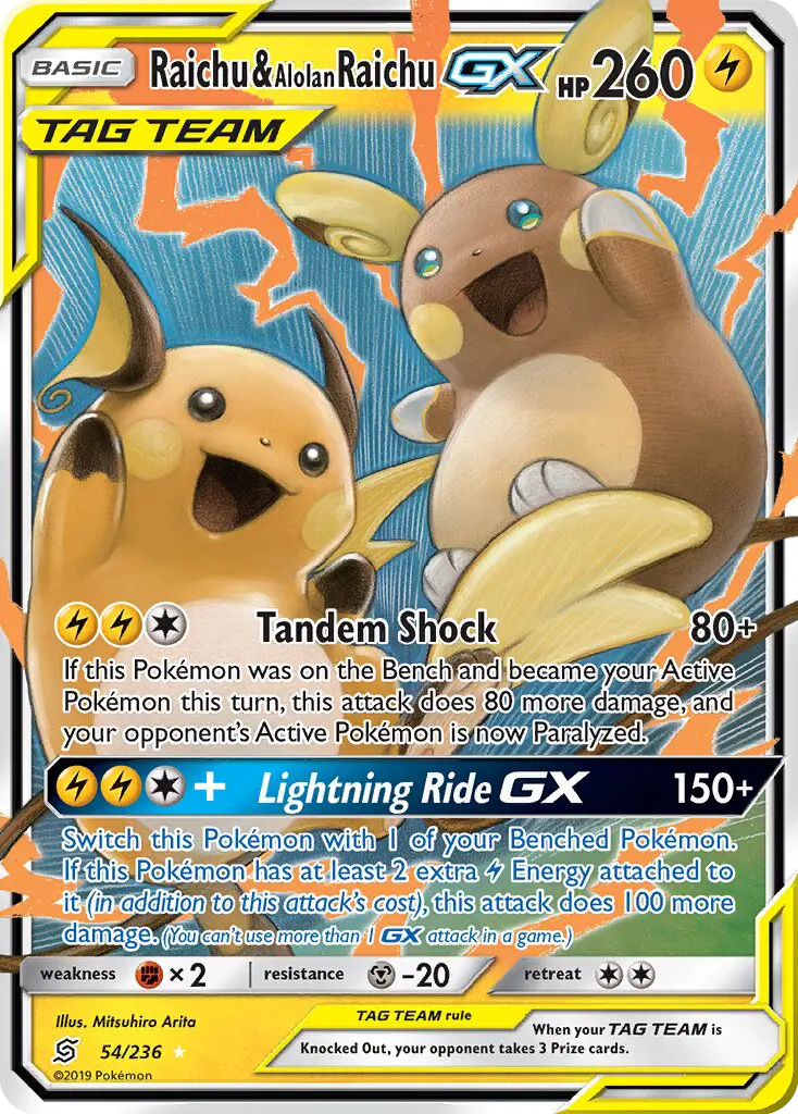 Raichu et Raichu d’Alola GX – Harmonie des Esprits 54