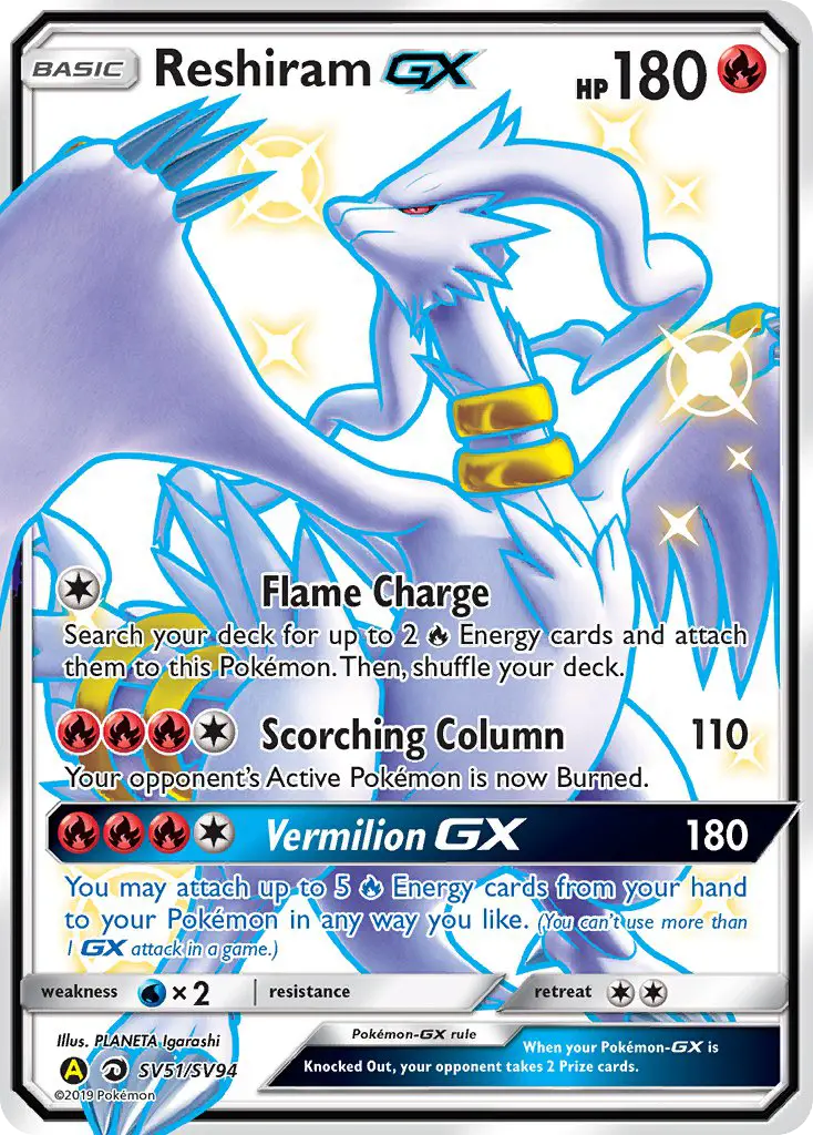 Reshiram-GX – Destinées Occultes Coffre Étincelant SV51